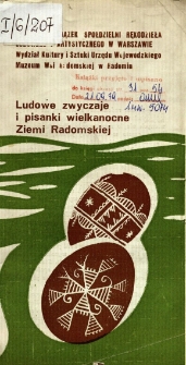Ludowe zwyczaje i pisanki wielkanocne Ziemi Radomskiej