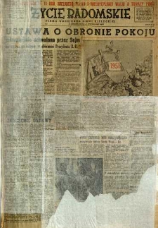 Życie Radomskie, 1951, nr 1