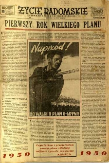Życie Radomskie, 1950, nr 1