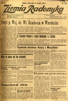 Ziemia Radomska, 1934, R. 7, nr 190