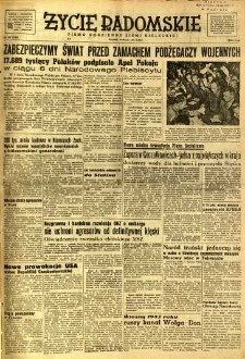 Życie Radomskie, 1951, nr 143
