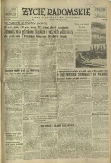 Życie Radomskie, 1950, nr 226