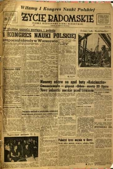 Życie Radomskie, 1951, nr 179