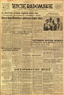 Życie Radomskie, 1951, nr 201