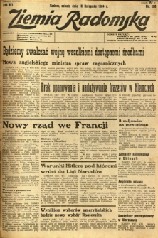 Ziemia Radomska, 1934, R. 7, nr 258