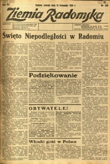 Ziemia Radomska, 1934, R. 7, nr 260