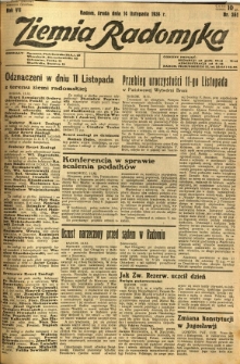 Ziemia Radomska, 1934, R. 7, nr 261