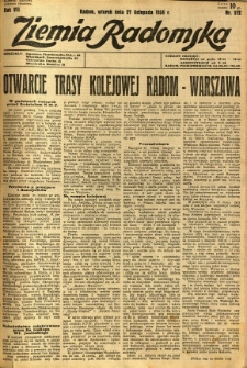 Ziemia Radomska, 1934, R. 7, nr 272