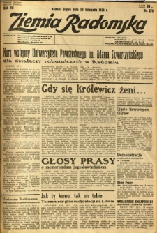 Ziemia Radomska, 1934, R. 7, nr 275