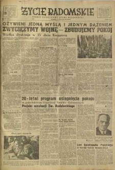 Życie Radomskie, 1950, nr 321