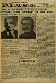 Życie Radomskie, 1952, nr 239