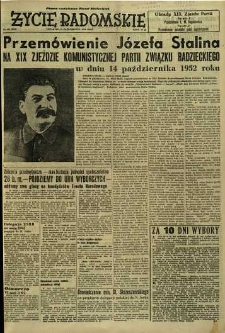 Życie Radomskie, 1952, nr 248