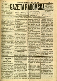 Gazeta Radomska, 1888, R. 5, nr 56