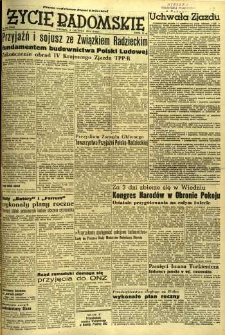 Życie Radomskie, 1952, nr 294