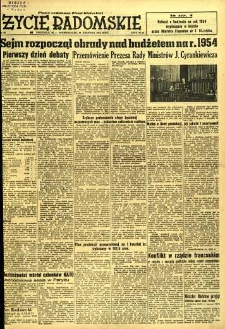 Życie Radomskie, 1954, nr 98