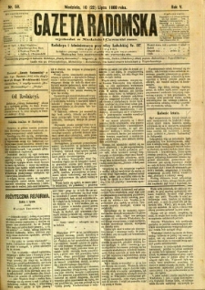 Gazeta Radomska, 1888, R. 5, nr 59