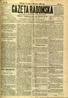 Gazeta Radomska, 1888, R. 5, nr 63
