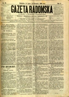 Gazeta Radomska, 1888, R. 5, nr 65