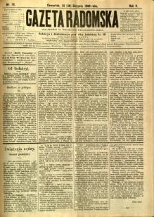 Gazeta Radomska, 1888, R. 5, nr 70