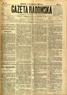 Gazeta Radomska, 1888, R. 5, nr 74