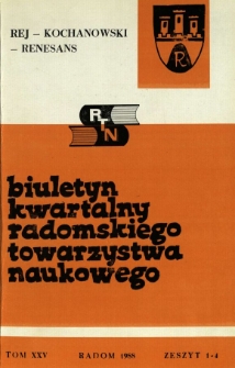 Biuletyn Kwartalny Radomskiego Towarzystwa Naukowego, 1988, T. 25, z. 1-4