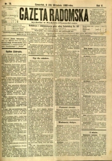 Gazeta Radomska, 1888, R. 5, nr 76