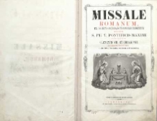 Missale romanum ex decreto sacrosancti Concilii Tridentini restitutum…