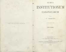 Summa institutionum canonicarum. T. 1