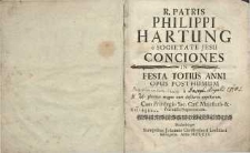 Conciones in festa totius anni : opus posthumum
