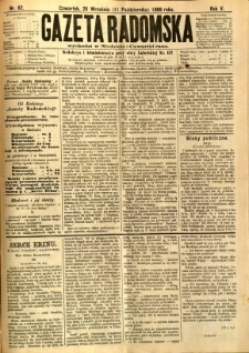 Gazeta Radomska, 1888, R. 5, nr 82