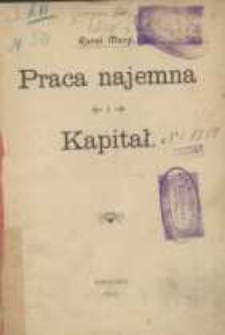 Praca najemna i kapitał