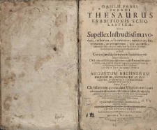 Thesaurus eruditionis scholasticae.[Pars 1-2]