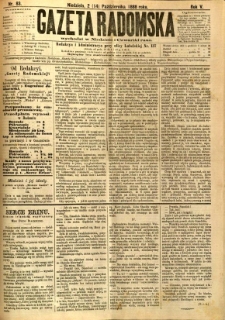 Gazeta Radomska, 1888, R. 5, nr 83