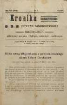 Kronika Diecezji Sandomierskiej, 1919, R. 12, nr 1