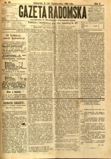 Gazeta Radomska, 1888, R. 5, nr 84