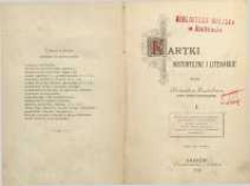 Kartki historyczne i literackie T. 1