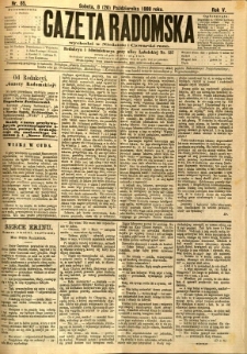 Gazeta Radomska, 1888, R. 5, nr 85