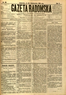 Gazeta Radomska, 1888, R. 5, nr 86