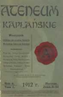 Ateneum Kapłańskie, 1912, R. 4, T. 7, z. 3