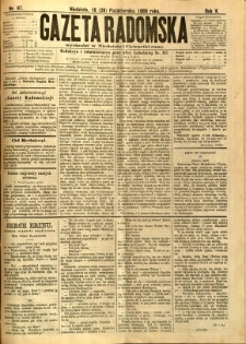 Gazeta Radomska, 1888, R. 5, nr 87