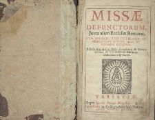 Missae defunctorum juxta usum Ecclesiaæ Romanæ…