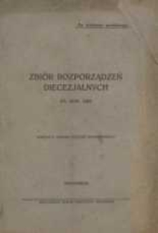 Zbiór rozporządzeń diecezjalnych za rok 1924