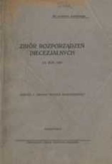 Zbiór rozporządzeń diecezjalnych za rok 1925