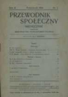Przewodnik społeczny : miesięcznik poświęcony Kierownictwu Stowarzyszeń Polskich , 1920, R. 2, nr 1