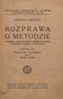 Rozprawa o metodzie dobrego powodowania swoim rozumem i szukania prawdy w naukach