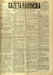 Gazeta Radomska, 1888, R. 5, nr 91