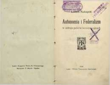 Autonomia i federalizm w ustroju państw konstytucyjnych