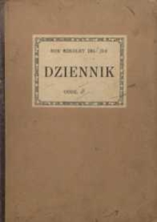 Dziennik na rok szkolny 1933/34 : klasa III
