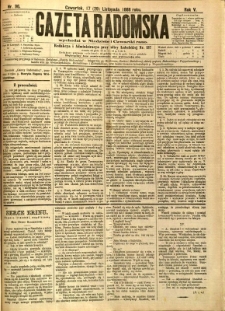 Gazeta Radomska, 1888, R. 5, nr 96