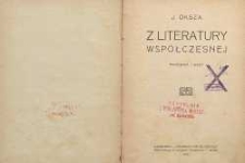 Z literatury współczesnej : wrażenia i sądy